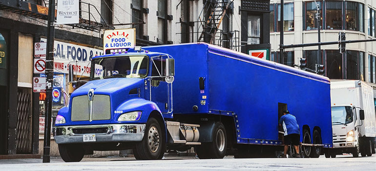a blue truck