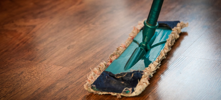 a mop cleaning floor