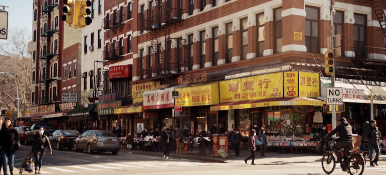 an image of a street in Chinatown New York