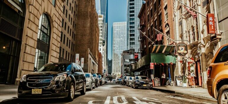 A picture of Manhattan, NYC, which is considered one of the quietest neighborhoods in NYC